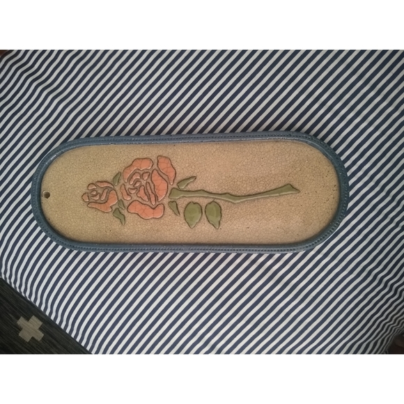 Vintage Spanish hanging tile glazed art stoneware - Picture 2 of 8